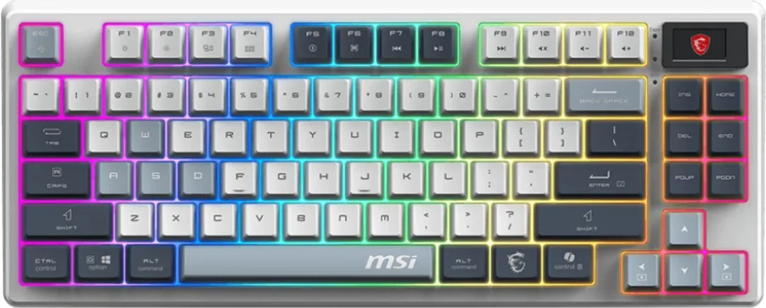 MSI FORGE GK600 TKL Gamingtoetsenbord - Sky Blue