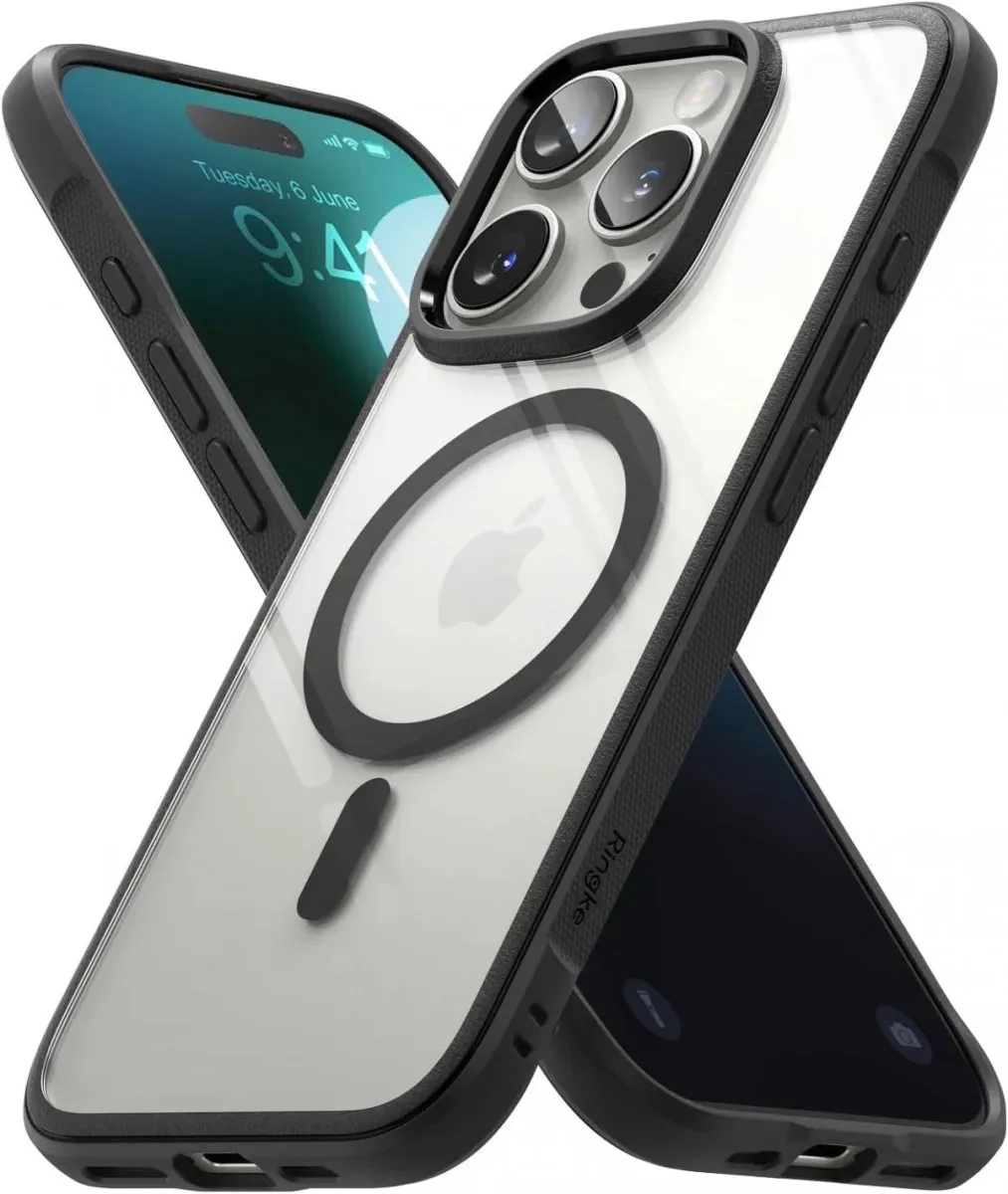 Ringke Fusion Bold Magnetic Hoesje iPhone 16 Pro - Zwart