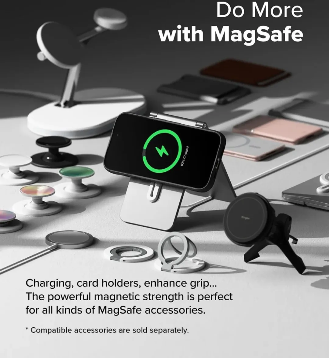 Ringke Fusion Bold Magnetic Hoesje iPhone 16 Pro - Zwart