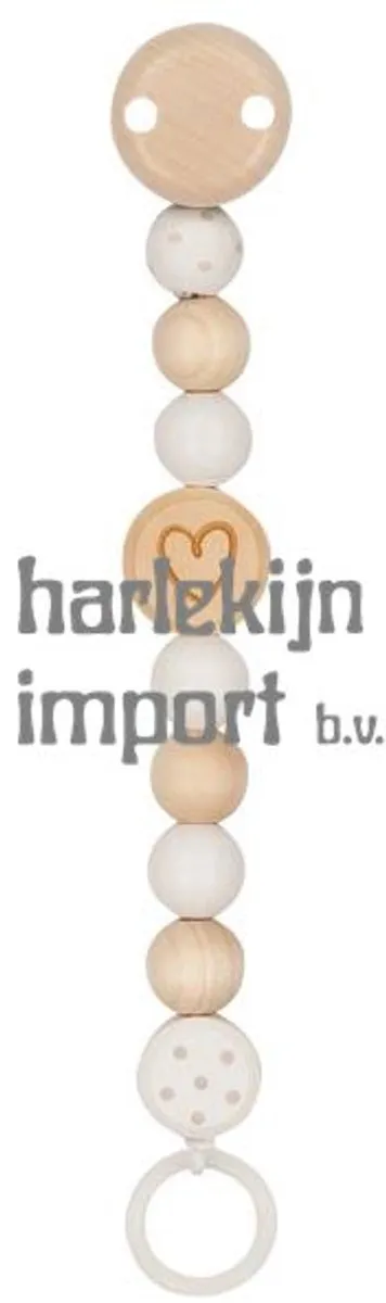 Goki Fopspeenketting Hart - Roze