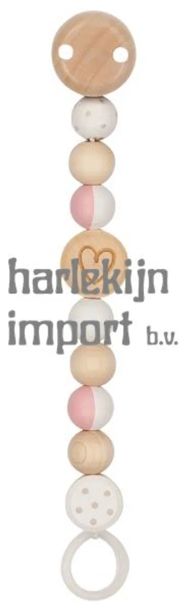 Goki Fopspeenketting Hart - Roze