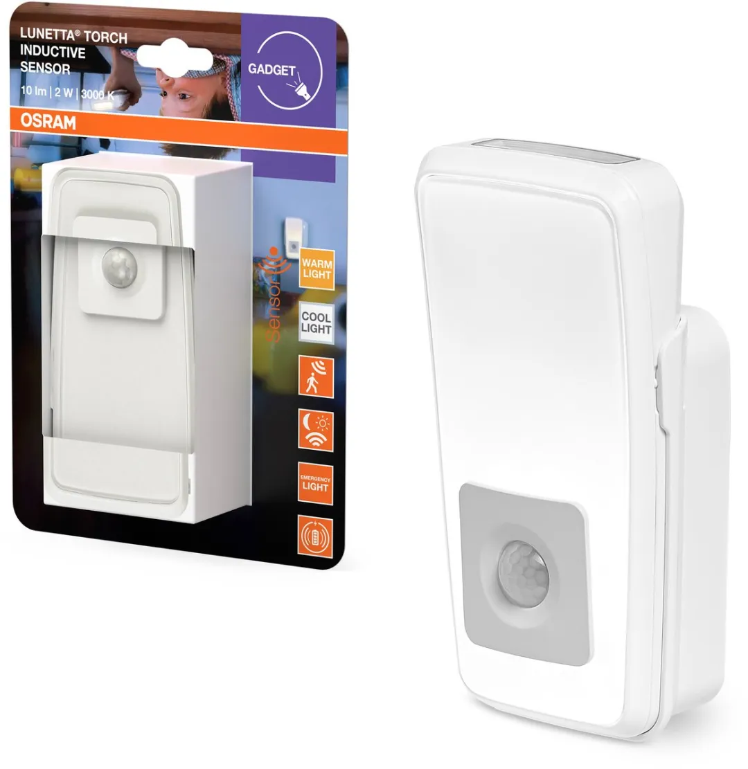 Osram Lunetta Torch Nachtlamp met Sensor & Zaklamp 2W 10lm - Wit - afbeelding 6 van 6