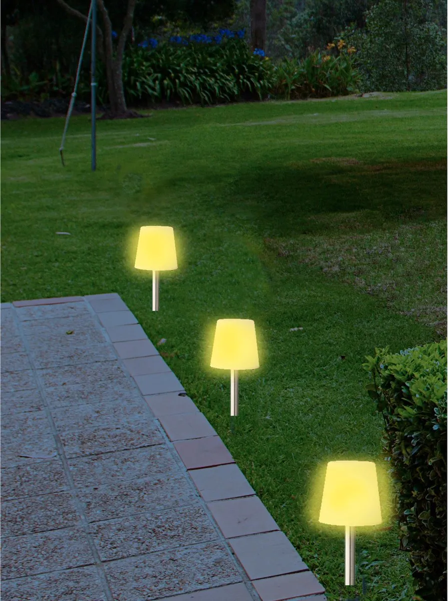Lumineo Solar Tuinlamp Prikspot 33cm - Zilver