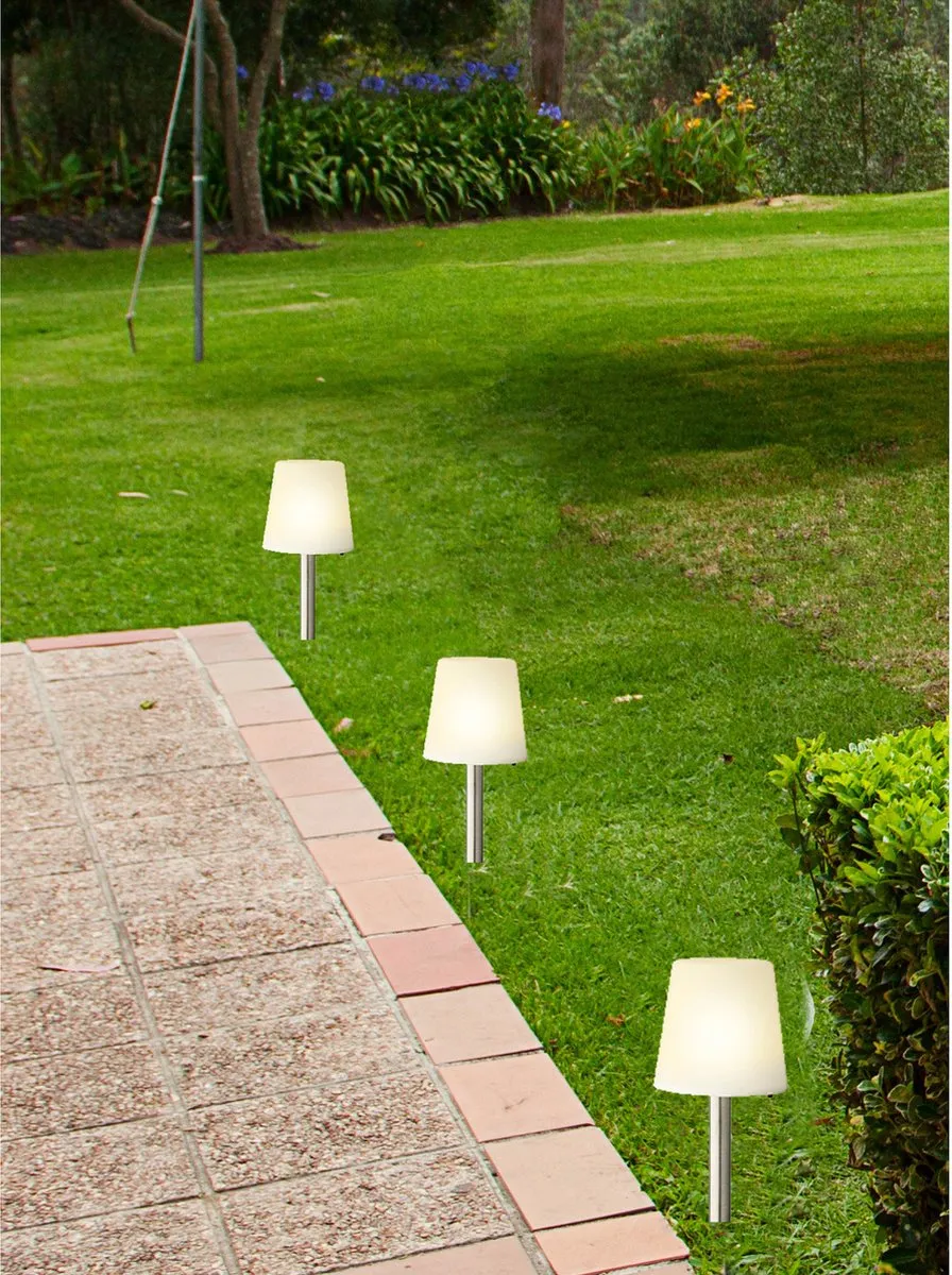 Lumineo Solar Tuinlamp Prikspot 33cm - Zilver