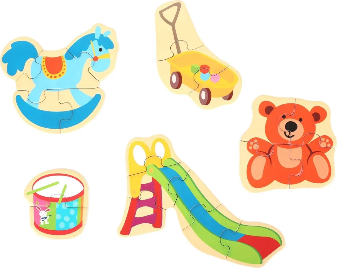 Small Foot My Favorite Toy Puzzle Box - 15 Stukjes - Meerdere Kleuren - afbeelding 3 van 3