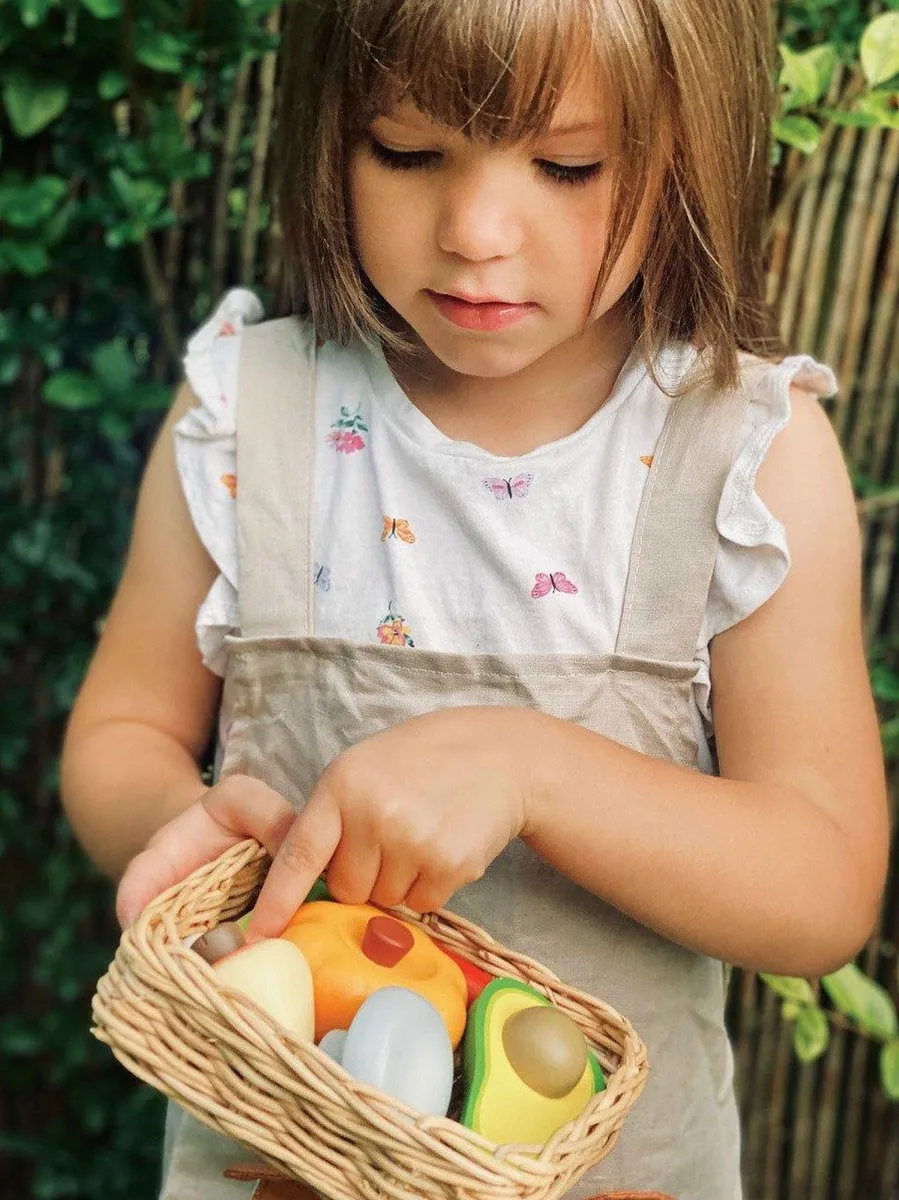 Tender Leaf Toys Gevlochten Mand Groenten - 7 Stuks