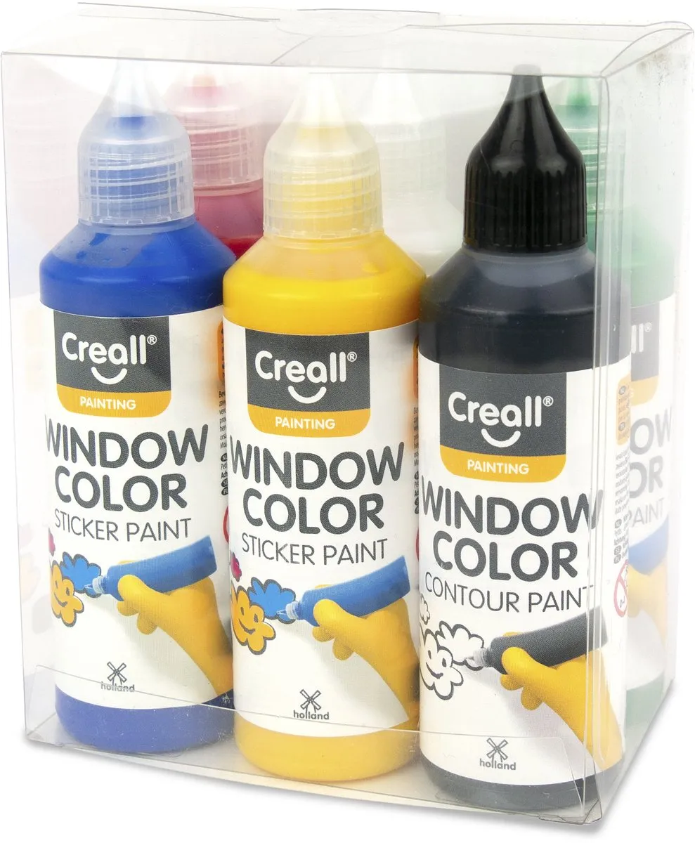 Creall Stickerverf Multicolor - 6 Kleuren 480ml