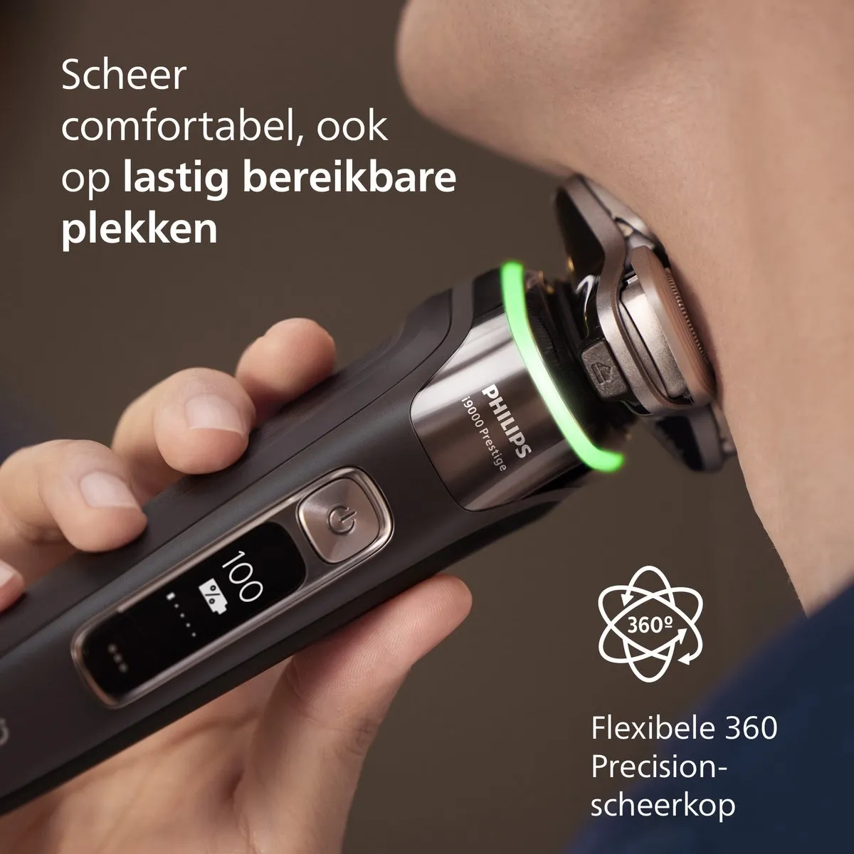 Philips Shaver i9000 Prestige Elektrisch Scheerapparaat Voor Mannen - Met Quick Clean Pod & Baardstyler- Zwart - XP9200/33