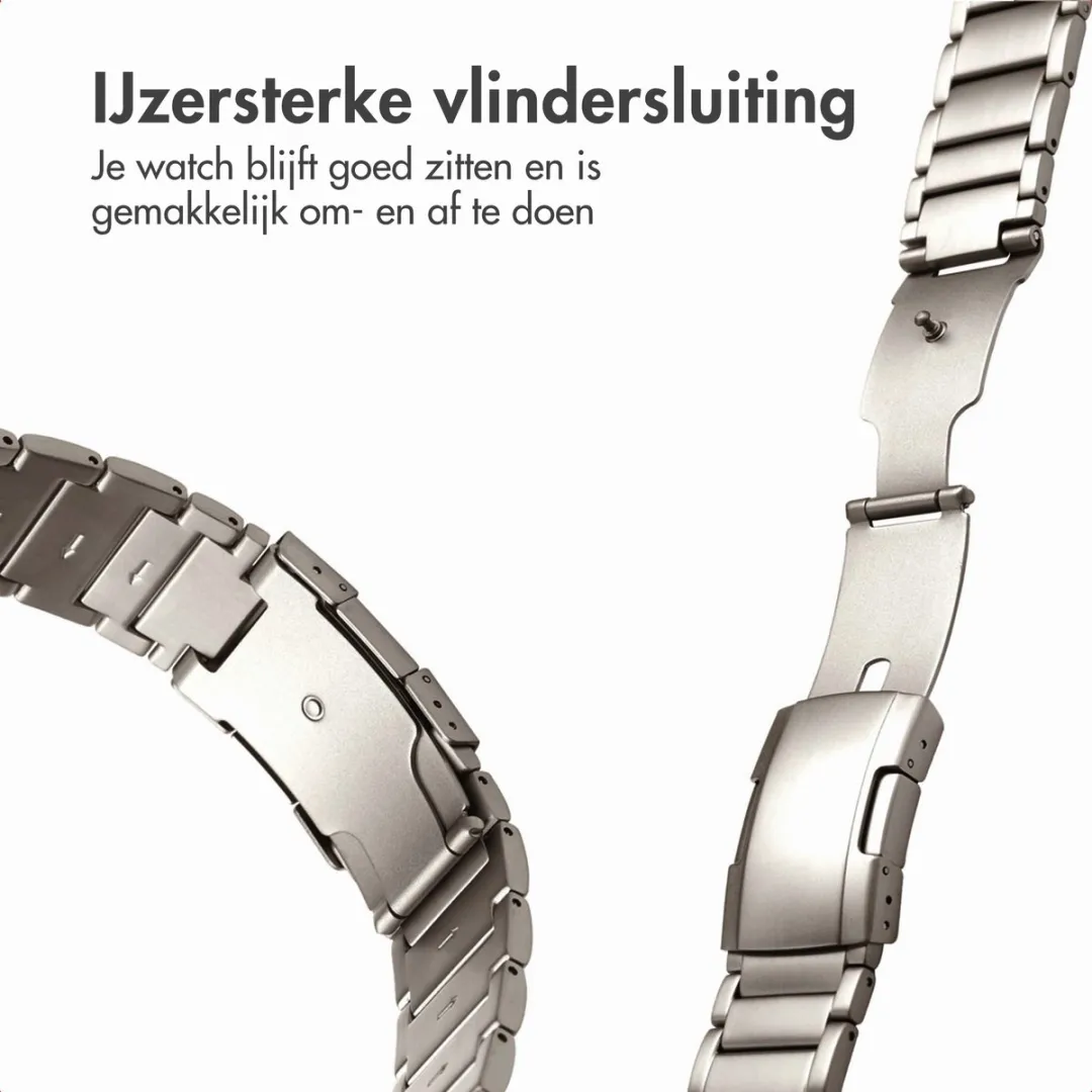 Accezz Titanium Mat Bandje 22mm - Garmin Forerunner 970