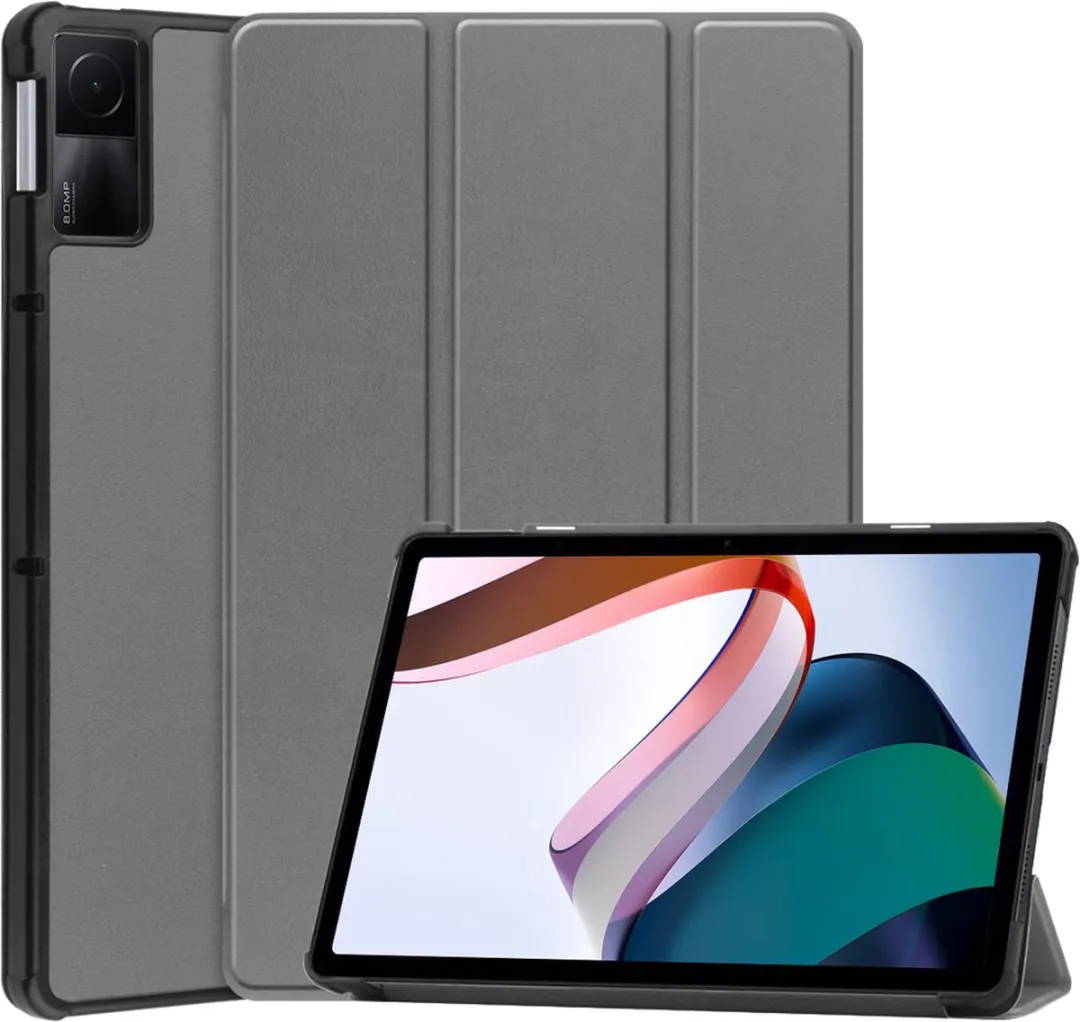 Just in Case Cazy Tablet Hoes Xiaomi Redmi Pad 10.6 - TriFold Bookcase - Grijs