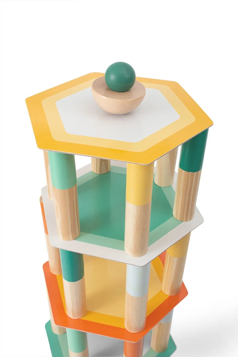 BS Toys Mega Balanstoren GA495 - Balansspel - 30 Stukken