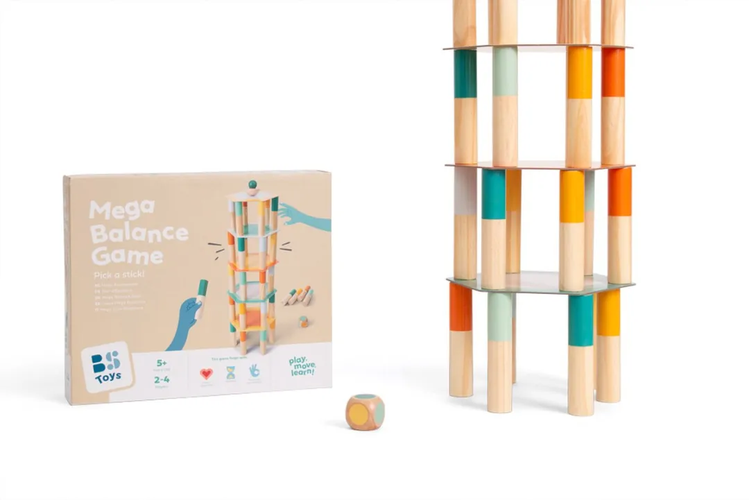BS Toys Mega Balanstoren GA495 - Balansspel - 30 Stukken