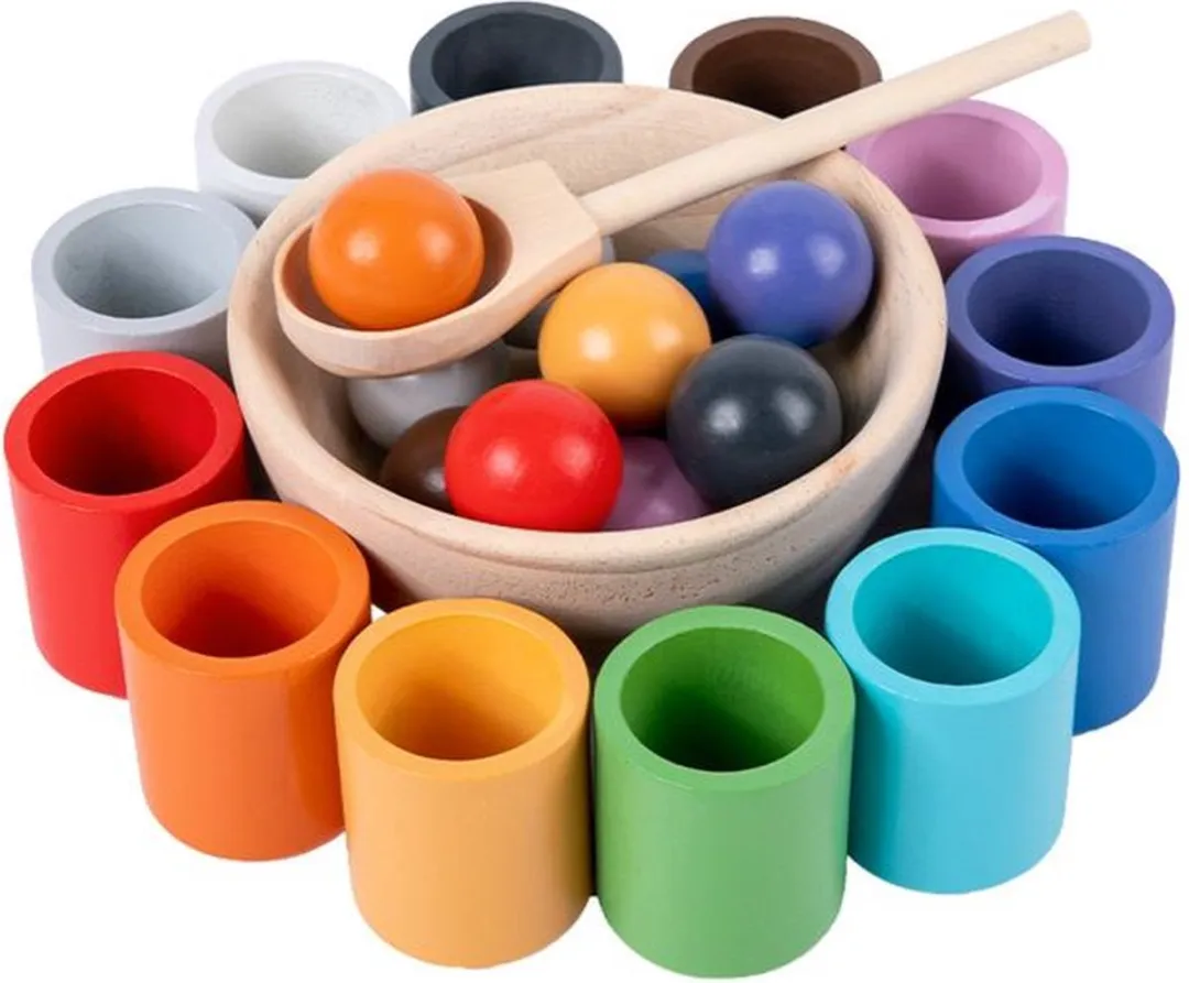 LiasToys Balls and Cups Houten Sorteerspel
