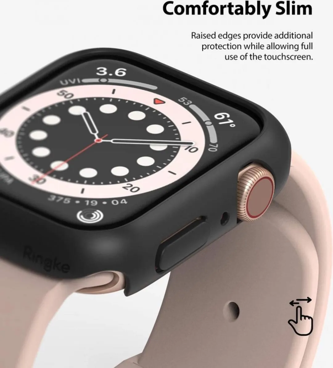 Ringke Slim Hoesje Apple Watch 40mm - 2 Stuks - Zwart