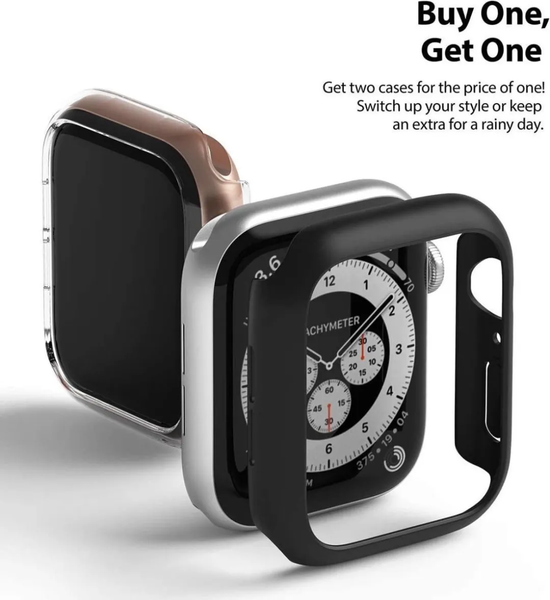 Ringke Slim Hoesje Apple Watch 40mm - 2 Stuks - Zwart