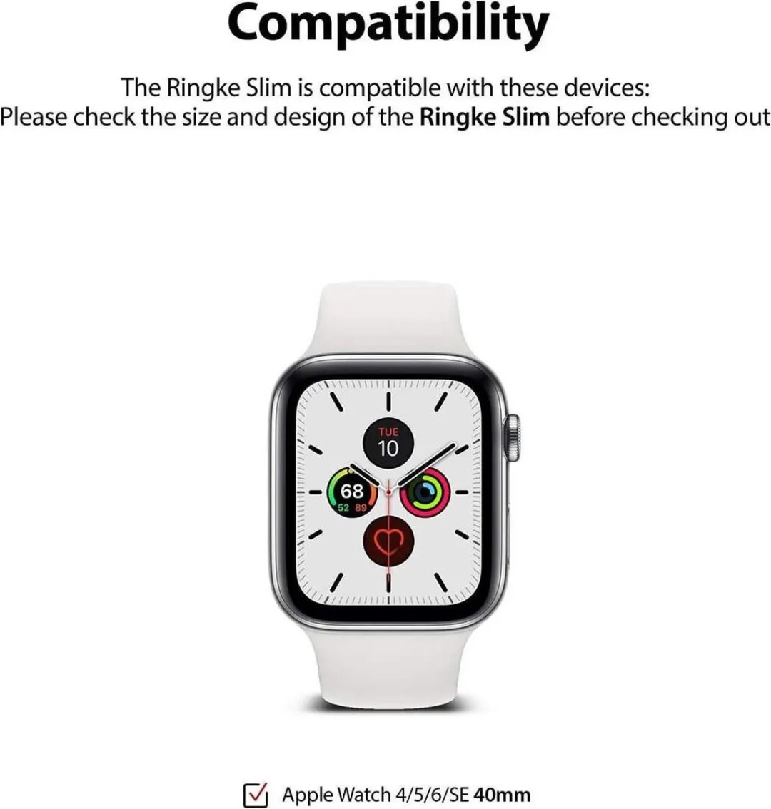 Ringke Slim Hoesje Apple Watch 40mm - 2 Stuks - Zwart