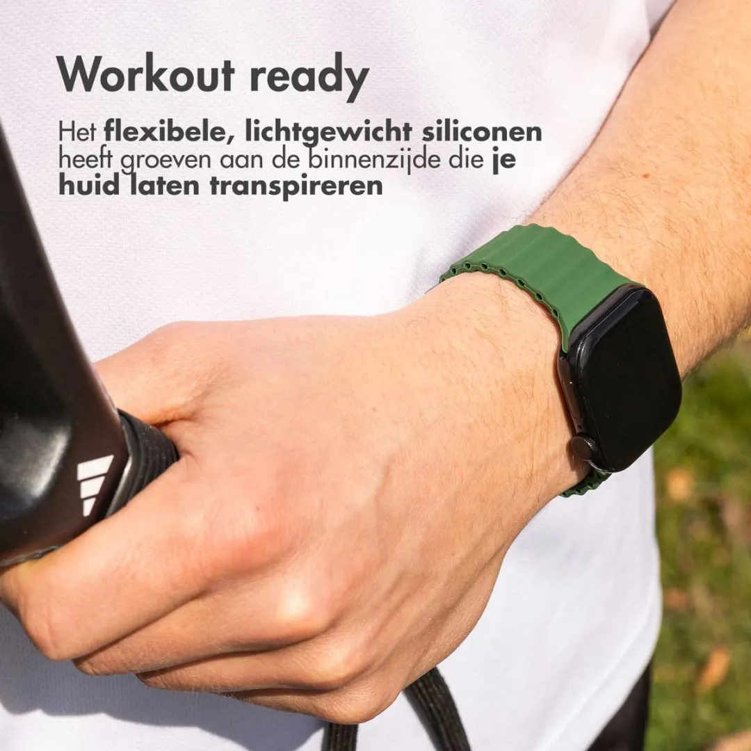 Imoshion Siliconen Bandje Apple Watch 44-49mm - Donkergroen