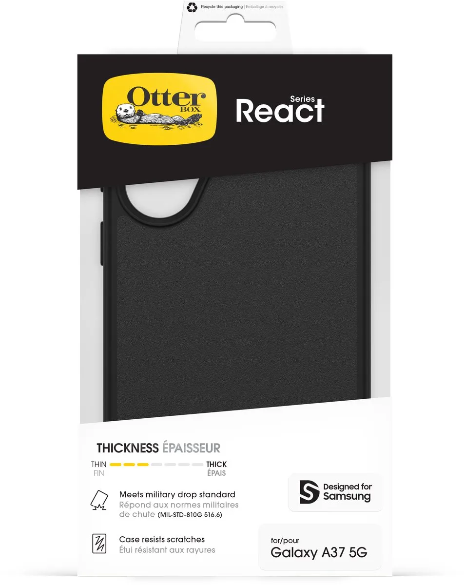 OtterBox React Case Samsung Galaxy A37 5G 77-000434 - Zwart