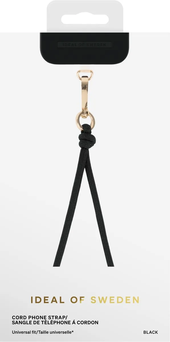 iDeal of Sweden Cord Phone Strap IDCDSSI23-01 - Telefoonkoord - Zwart