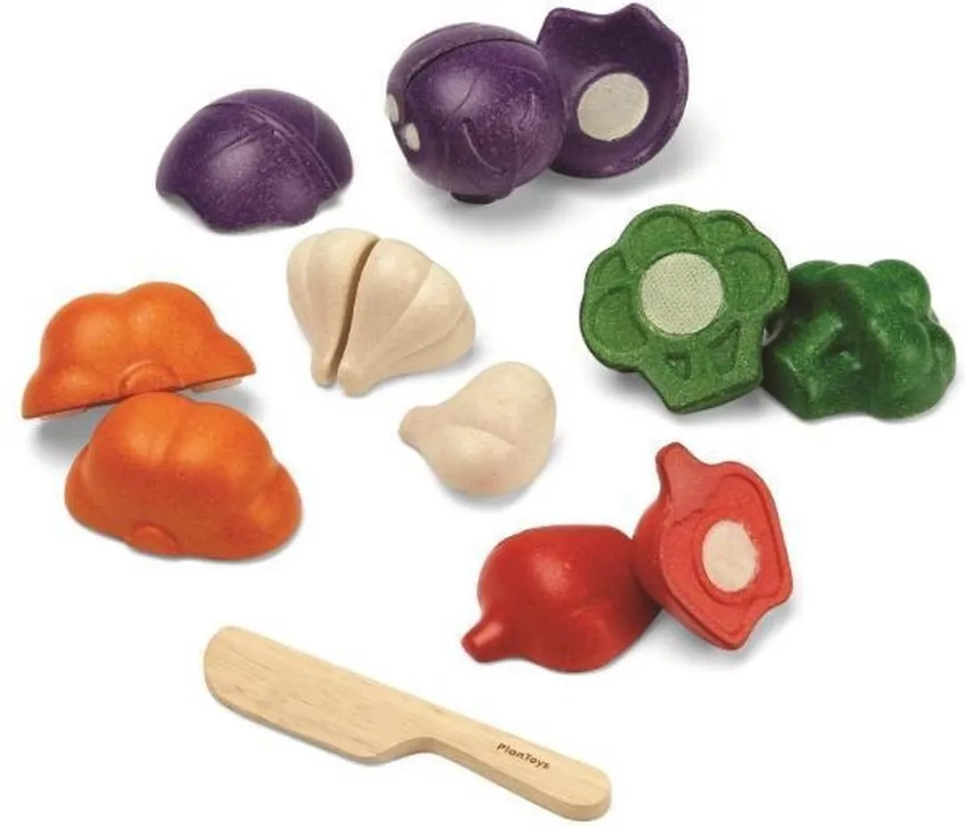 Plantoys Houten Groenten Set - Meerkleurig