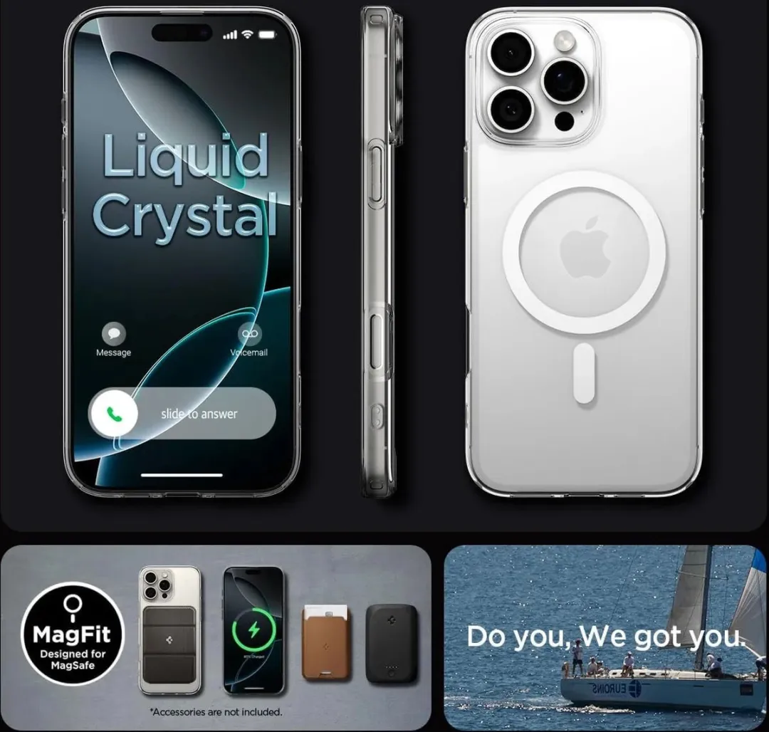 Spigen Liquid Crystal MagFit ACS08387 Hoesje - iPhone 16 Pro Max - Transparant - afbeelding 6 van 6