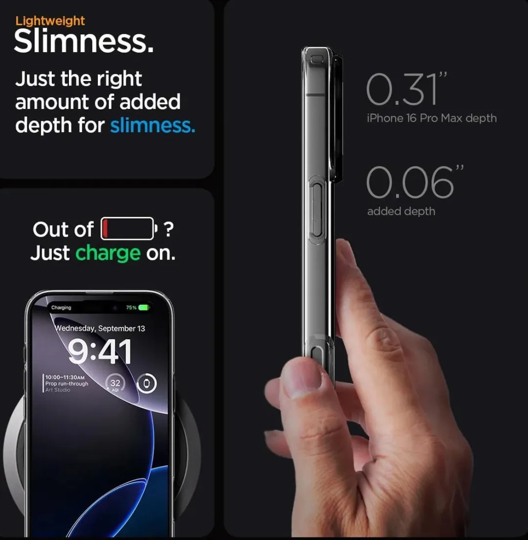 Spigen Liquid Crystal MagFit ACS08387 Hoesje - iPhone 16 Pro Max - Transparant