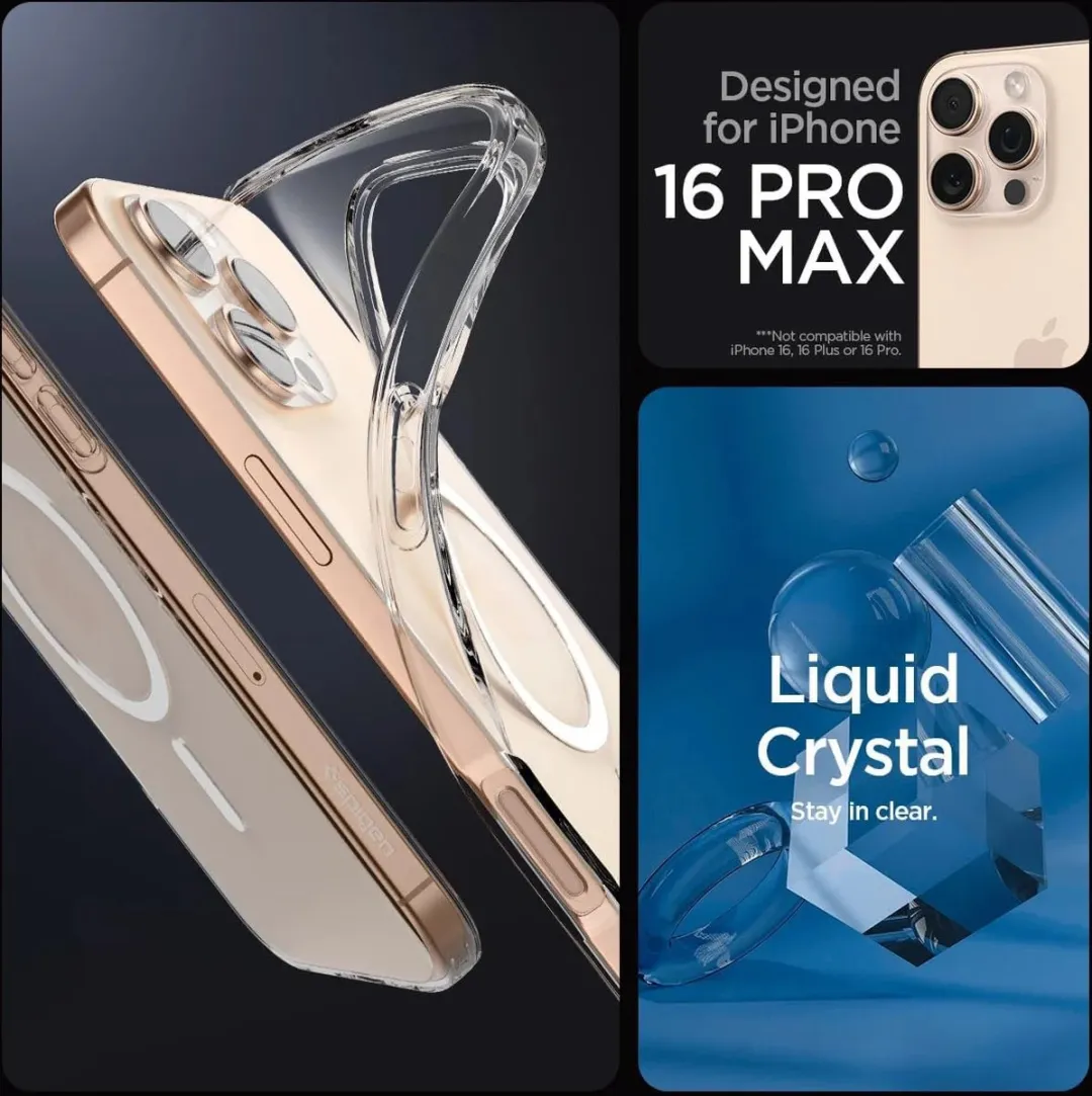 Spigen Liquid Crystal MagFit ACS08387 Hoesje - iPhone 16 Pro Max - Transparant