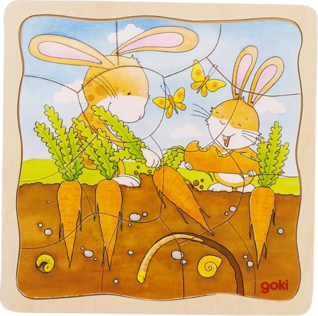 Goki Vegetable Patch Puzzle 53 Stuks - Multicolor