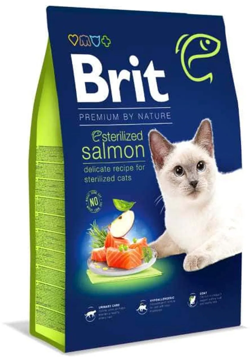 Brit Premium by Nature Cat - Sterilized Salmon - 8 kg