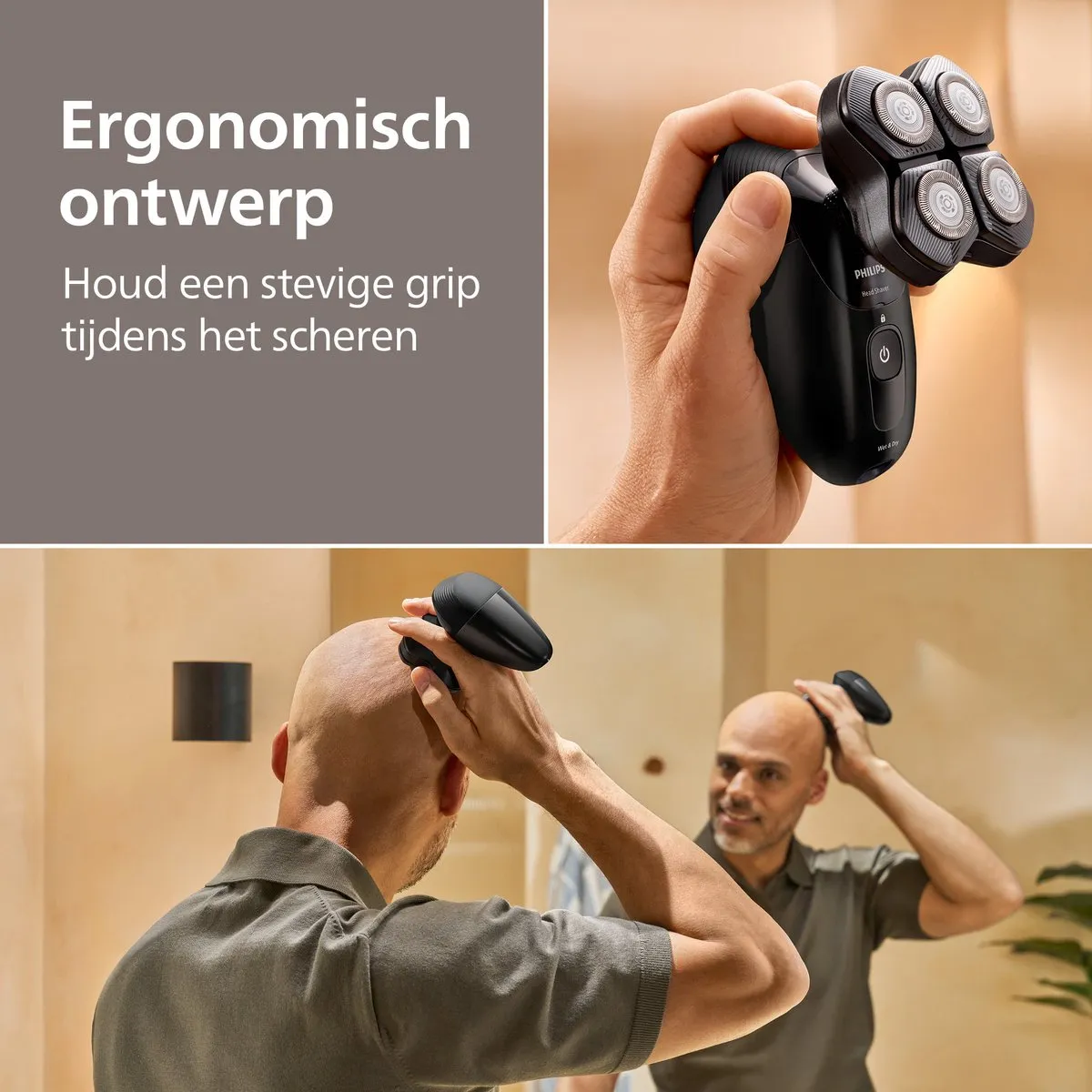 Philips Series 5000 HS5980/15 Scheerapparaat - Hoofd & Gezicht - Nat&Dry - 4 Mesjes - Zwart