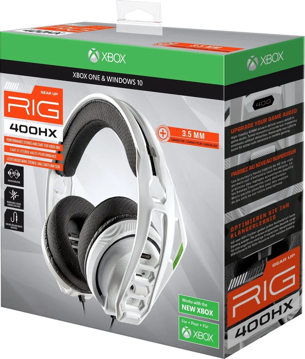 Nacon RIG 400HXW Gaming Headset - Xbox Series X|S & Xbox One - Wit