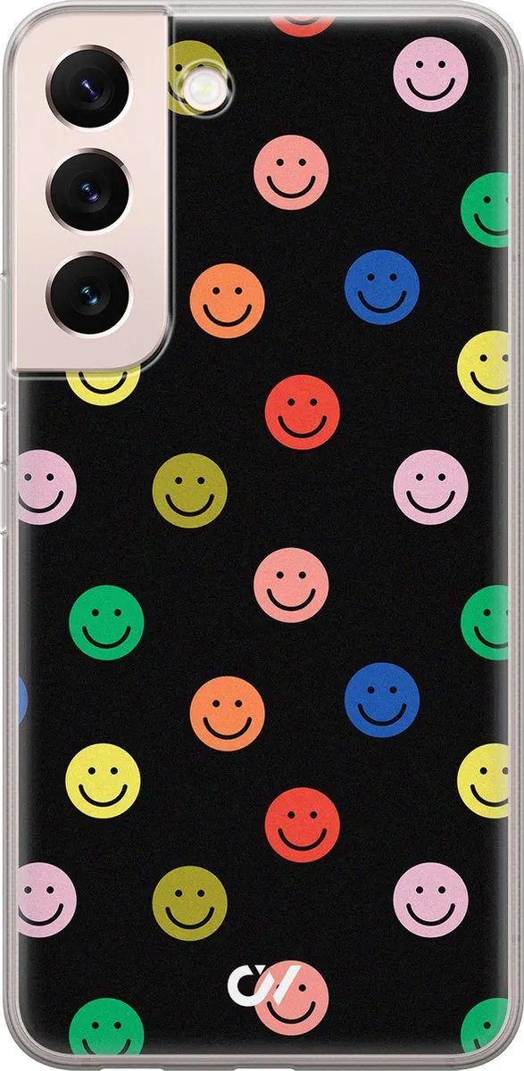 Casevibes Samsung Galaxy S22 Hoesje Retro Smileys