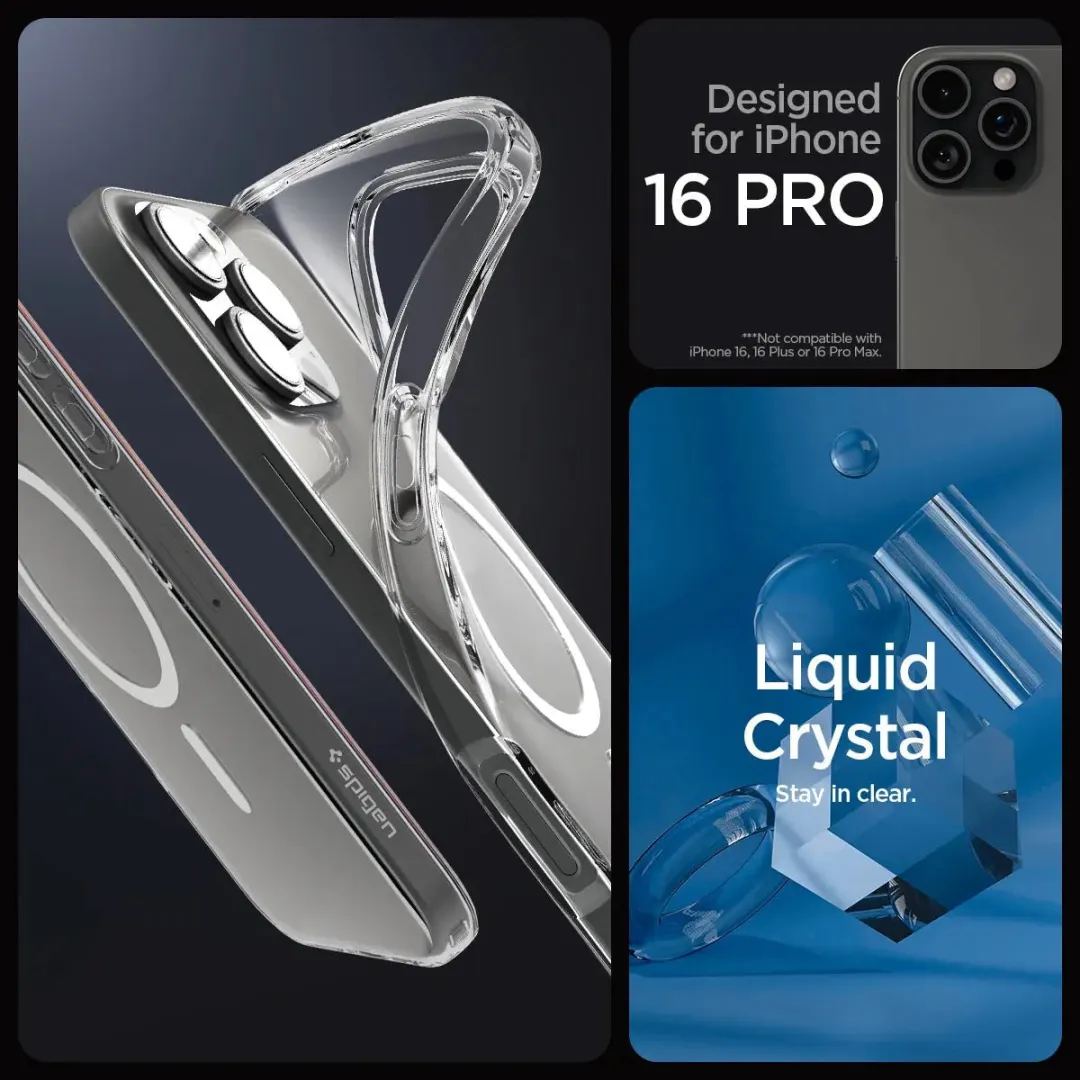 Spigen Liquid Crystal MagFit ACS08389 Hoesje - iPhone 16 Pro - Transparant - afbeelding 6 van 6