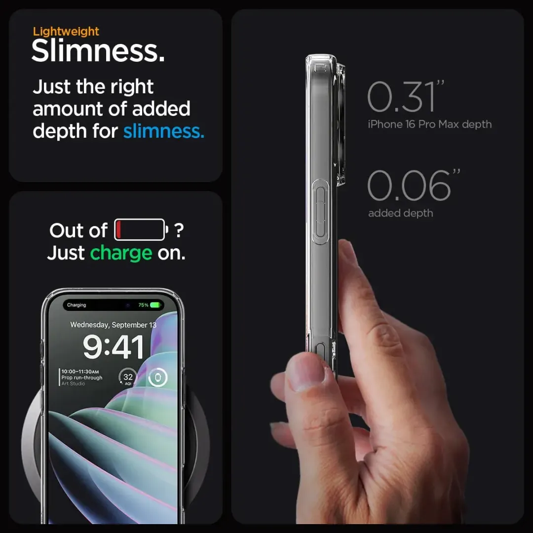 Spigen Liquid Crystal MagFit ACS08389 Hoesje - iPhone 16 Pro - Transparant