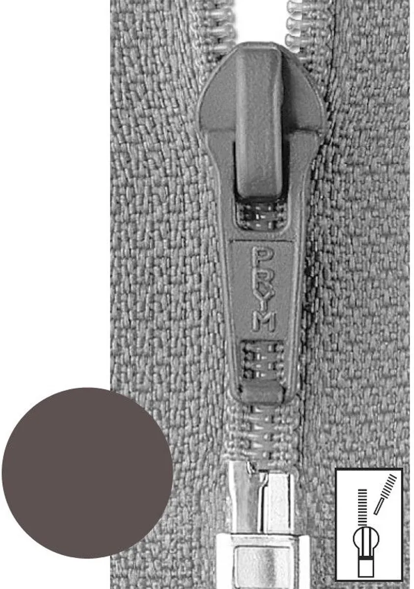 Prym Bruine Kunststof Ritssluiting 65cm