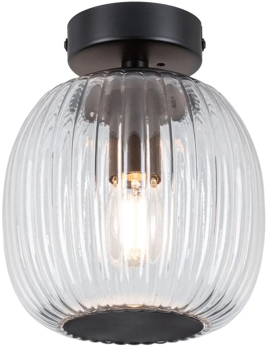 Paulmann Ruya LED Plafondlamp IP44 E14 20W - Zwart mat