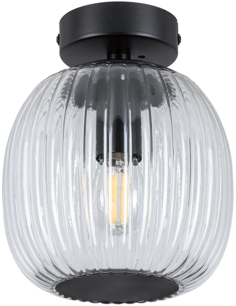 Paulmann Ruya LED Plafondlamp IP44 E14 20W - Zwart mat