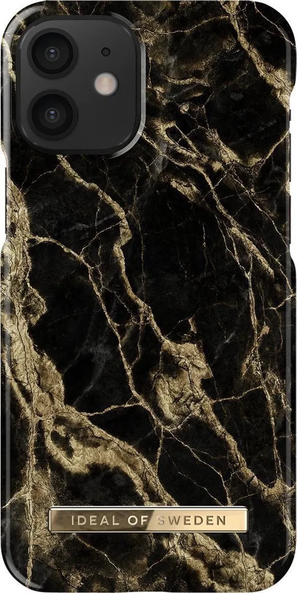 iDeal of Sweden iPhone 12 Mini Hoesje - Golden Smoke Marble