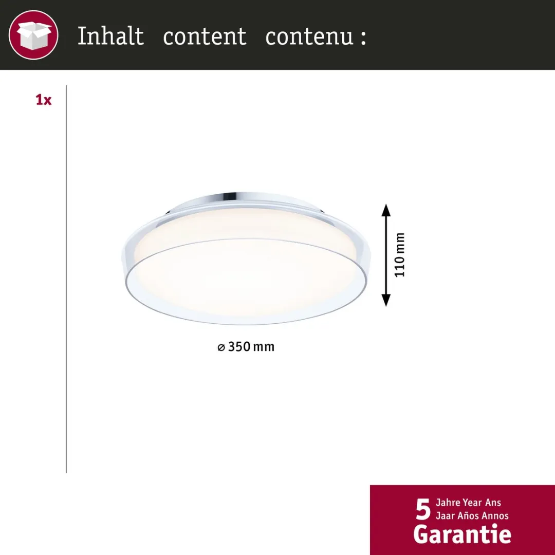 Paulmann Selection Luena LED Plafondlamp IP44 - 35cm - 860lm Warm Wit - afbeelding 6 van 6