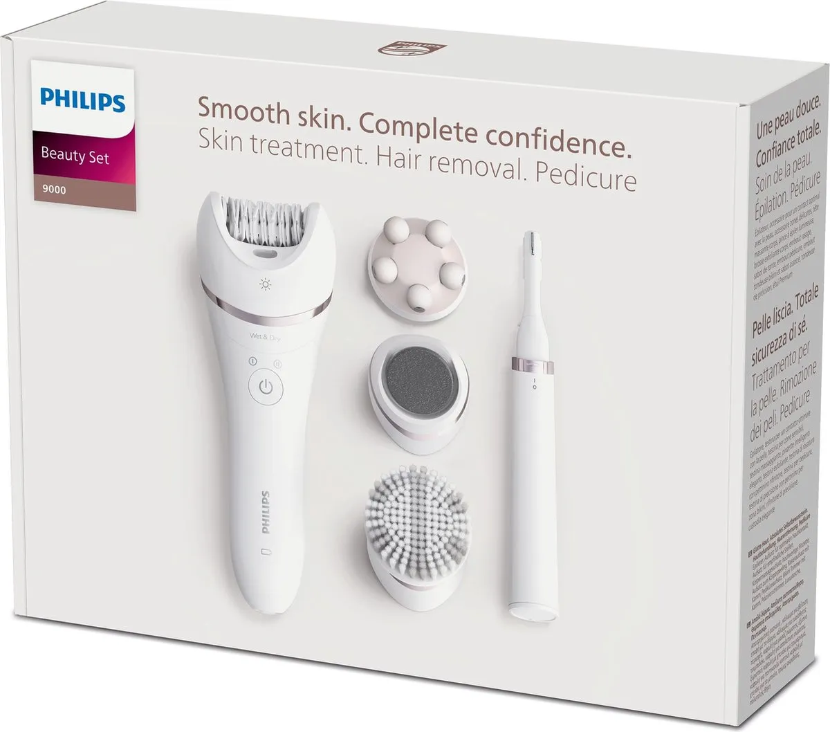 Philips Series 9000 BRE740/90 Beautyset - Ontharen & Pedicure - 10 Opzetstukken - Wit - afbeelding 4 van 5