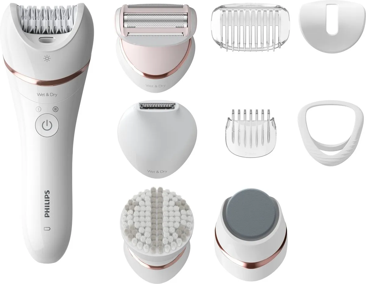 Philips Series 9000 BRE740/90 Beautyset - Ontharen & Pedicure - 10 Opzetstukken - Wit - afbeelding 3 van 5