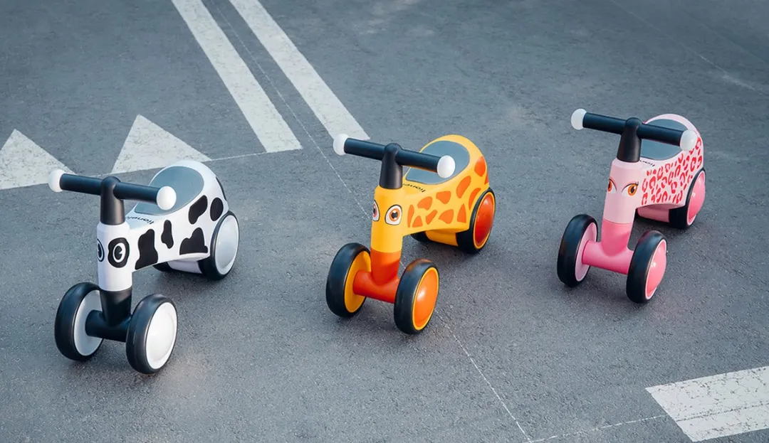 Lionelo Sammy Loopfiets 4 Wielen 15cm - Geel