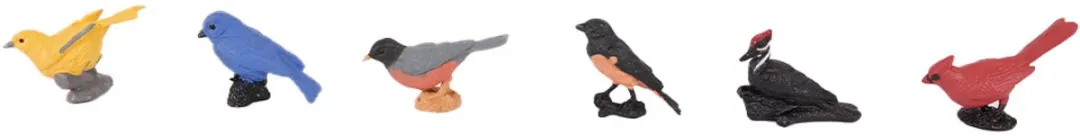 PIA Soft Toys Mini Vogel Set - 6 Stuks 4-8cm - Multicolor