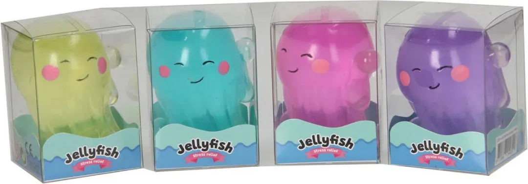 Johntoy Inktvis Stressbal - Transparant - Blauw