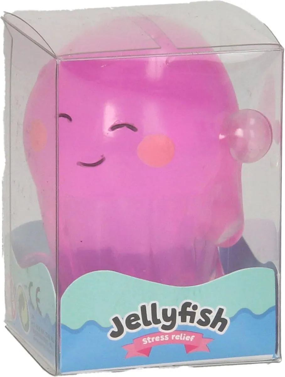 Johntoy Inktvis Stressbal - Transparant - Blauw