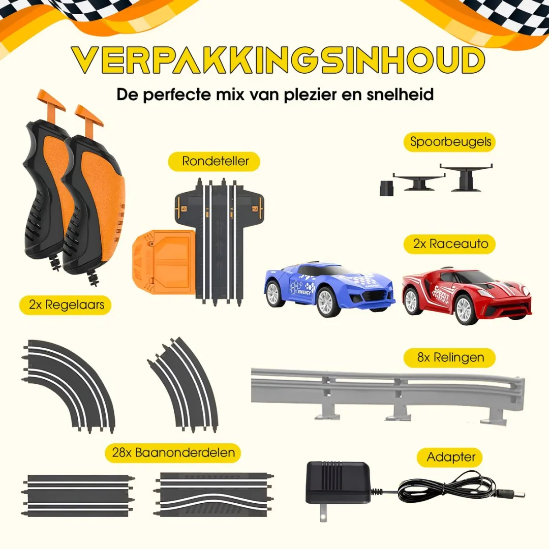 CosmoToys Elektrische Racebaan Classics 5,6m - afbeelding 6 van 6