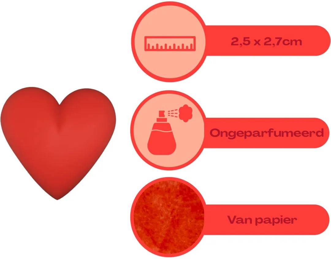 Hartjes confetti – Rood – 14 gram