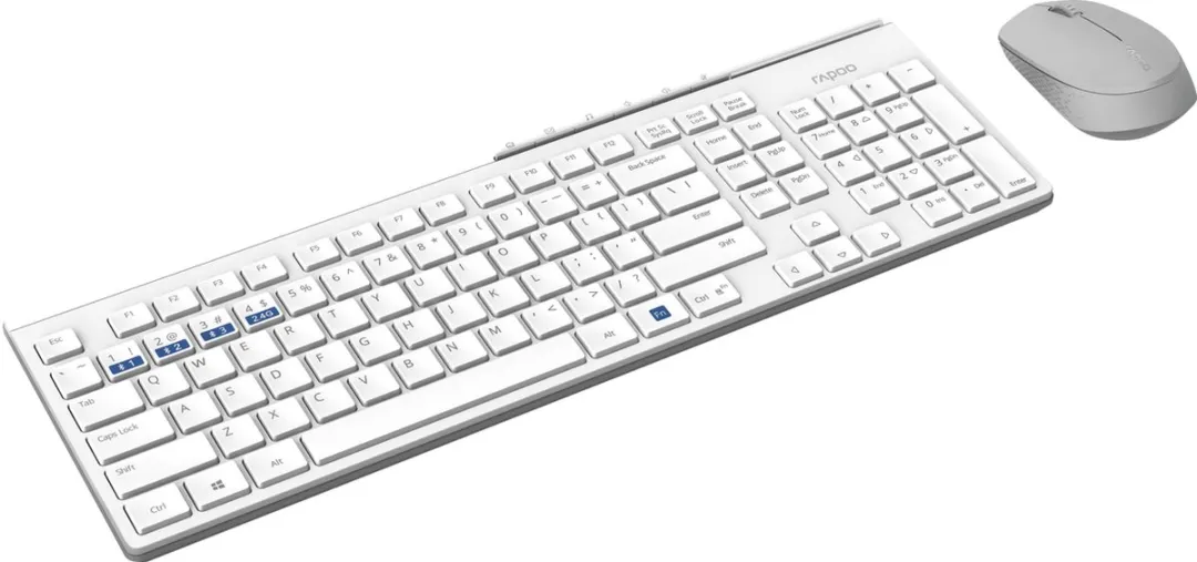 8100M Draadloze Combo set Toetsenbord-Muis, multimode, QWERTY US, Wit