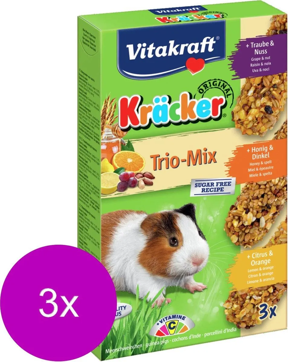 Vitakraft Cavia Kracker 3in1 - 3 Stuks - afbeelding 2 van 3