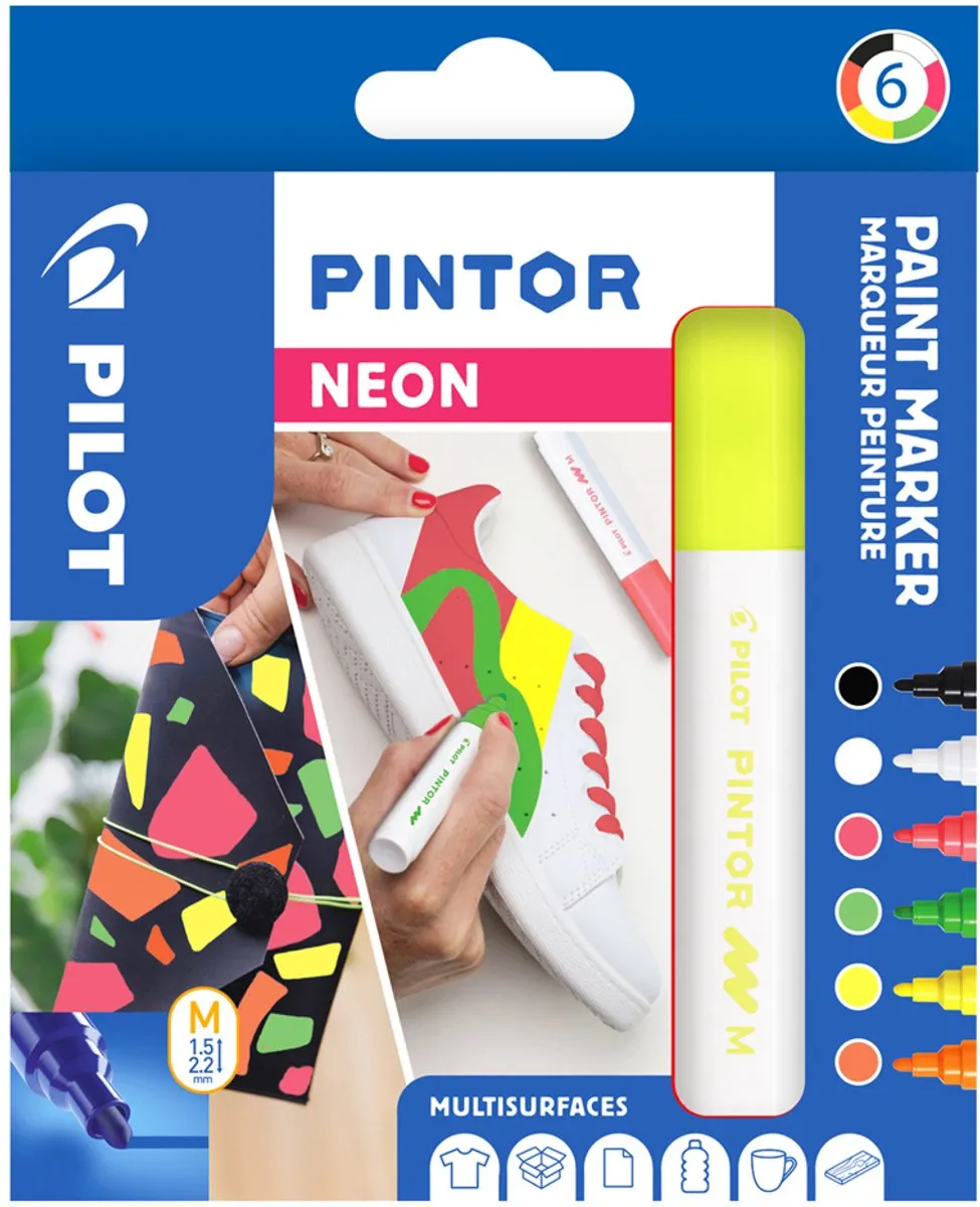 Pilot Pintor Pastel Verfstiften Set 6 Stuks - Assorti